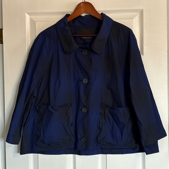 Annette Görtz ‘Main Jacket’ Blue & Black 3/4 Sleeve Button Up Jacket Size Large - Picture 15 of 16